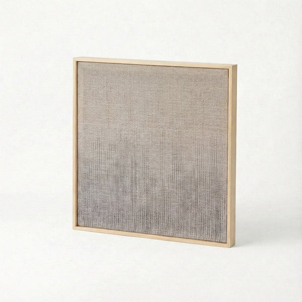 Doc oak/pine wood-framed wool wall hanging in a styled interior