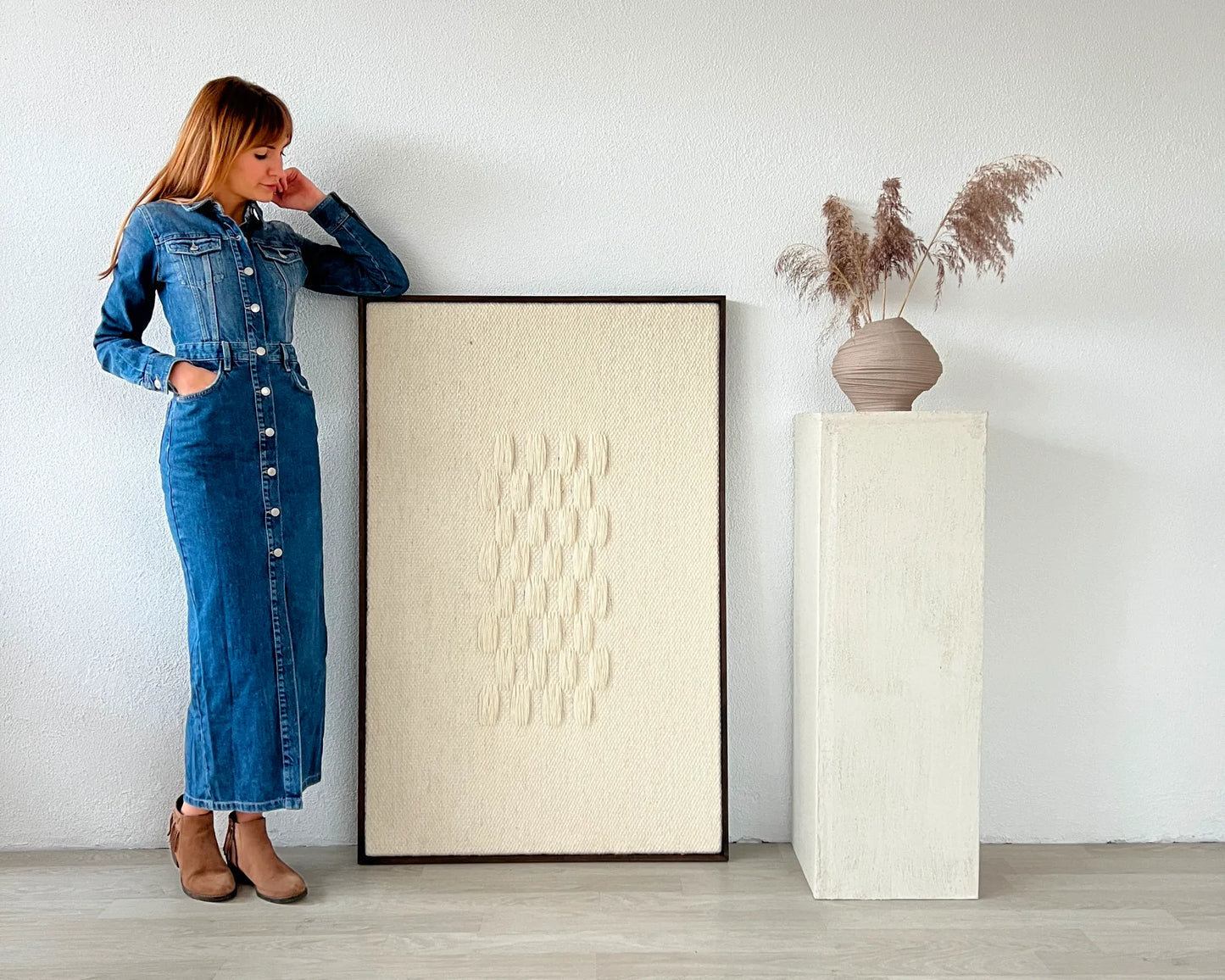Framed 2 - Natural Woven Wall Hanging - Modern Wall Decoration