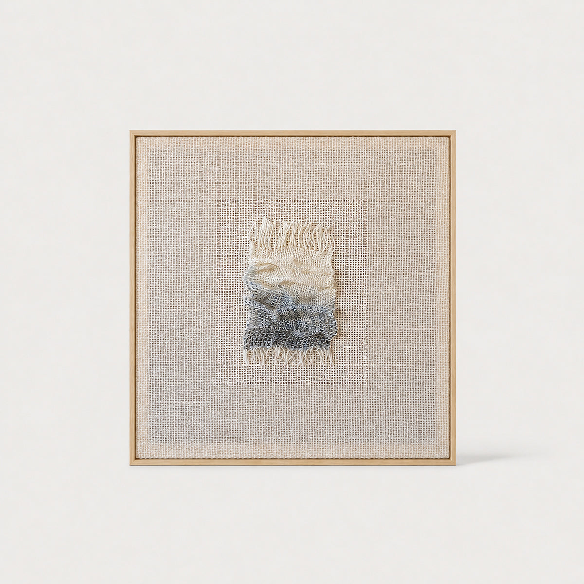 Aestus oak/pine wood-framed handwoven wool wall art by Lale Studio & Shop