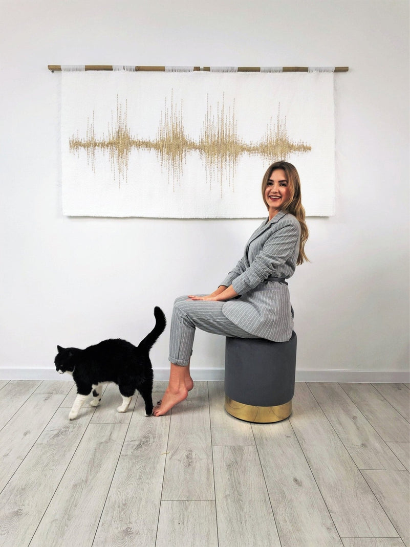 Gold Music - Soundwave Wall Art