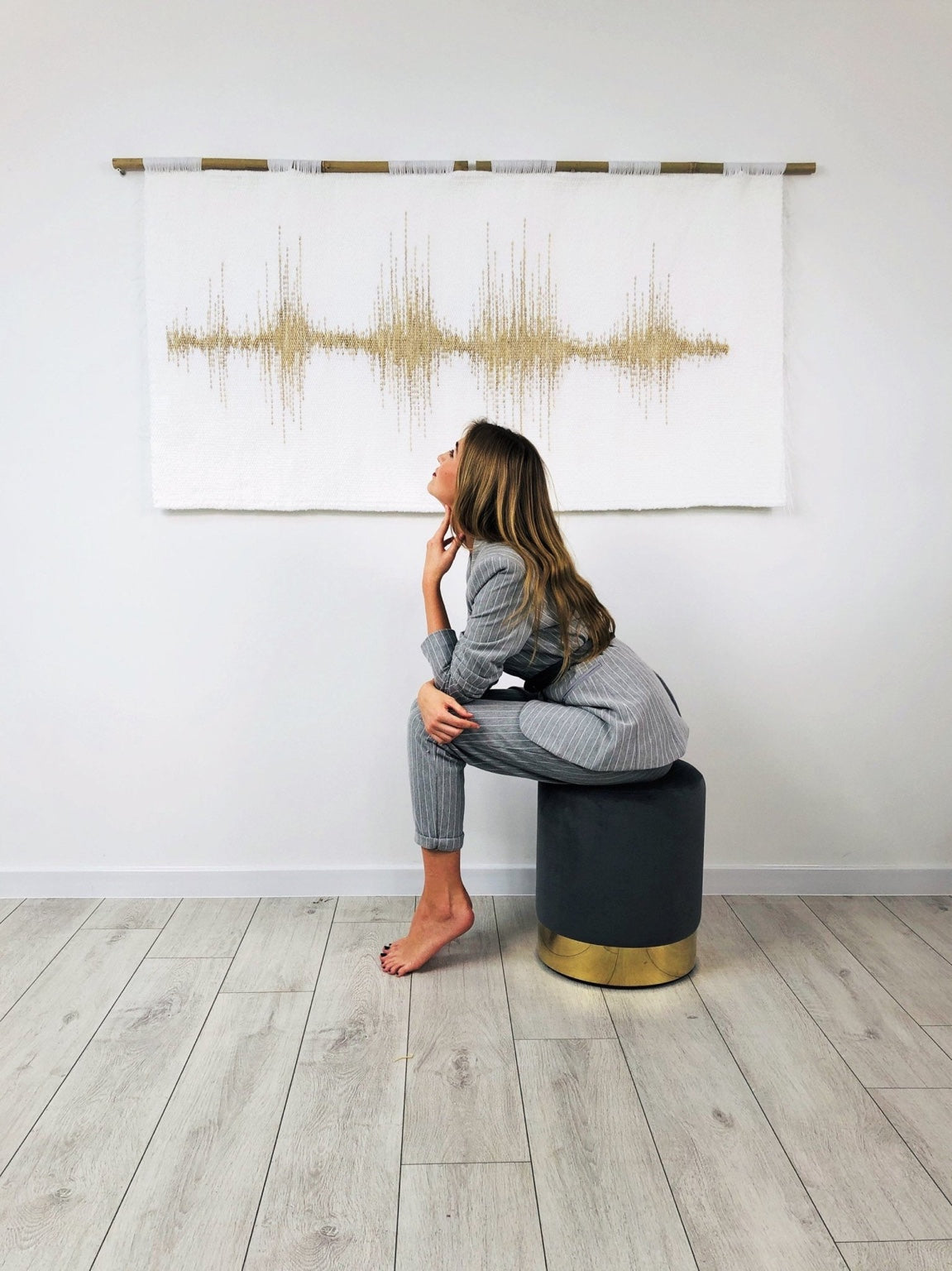 Gold Music - Soundwave Wall Art