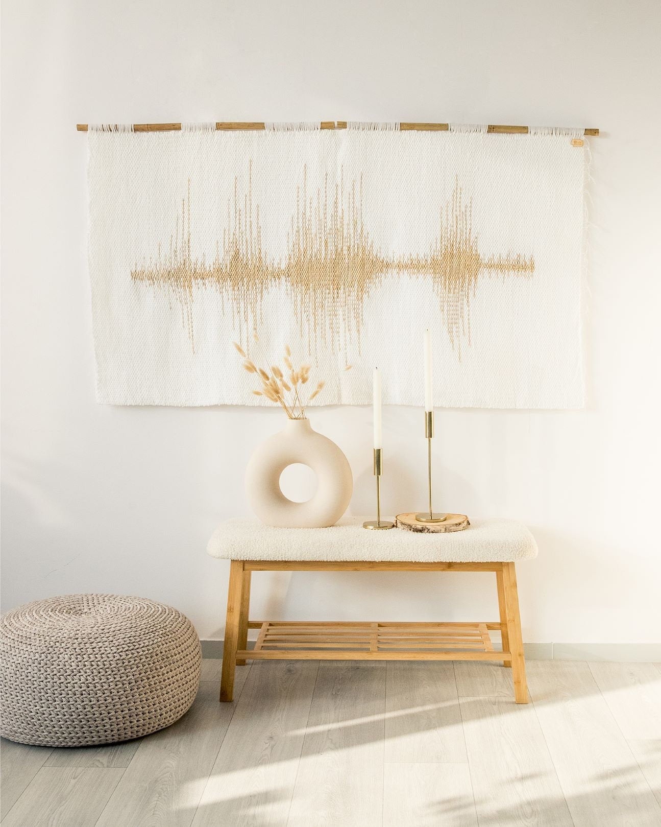 Gold Music - Soundwave Wall Art