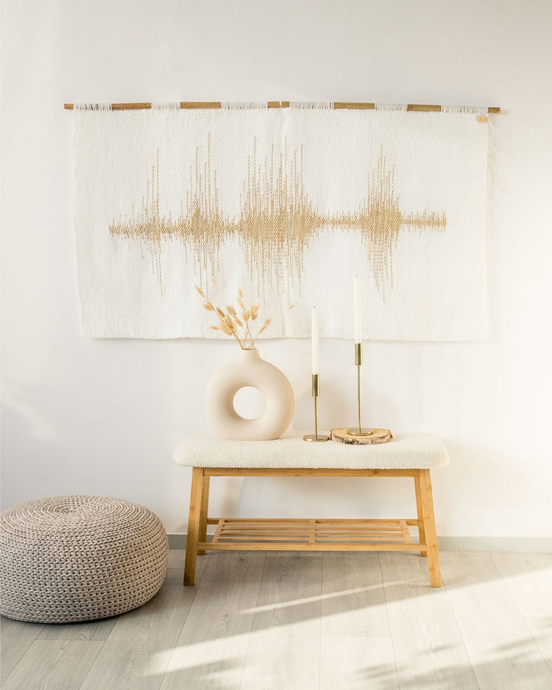 Gold Music - Soundwave Wall Art