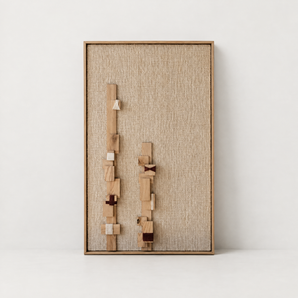 Grainline - Rhythmischer Eichen-Wandteppich