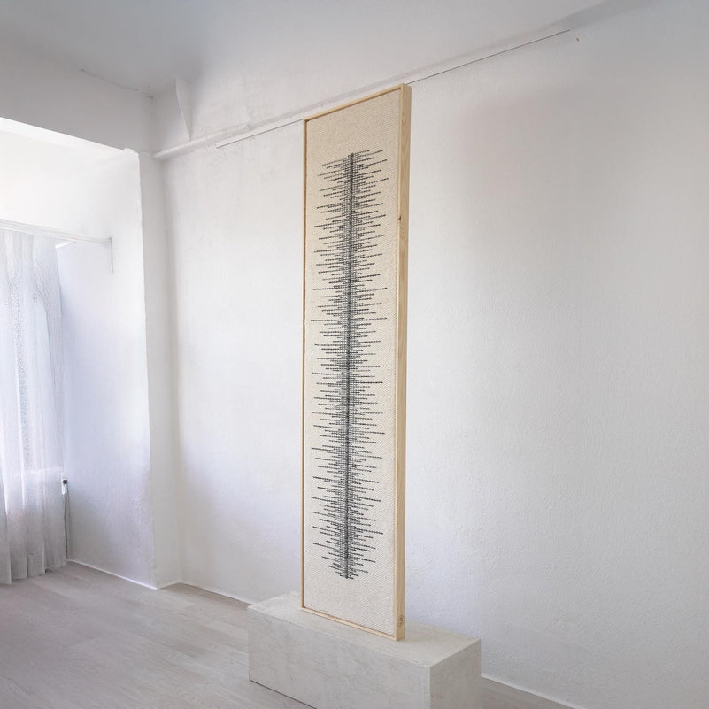 Linea - Tall Framed Wool Art