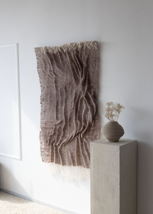 Lutum handwoven wool wall art, view 7