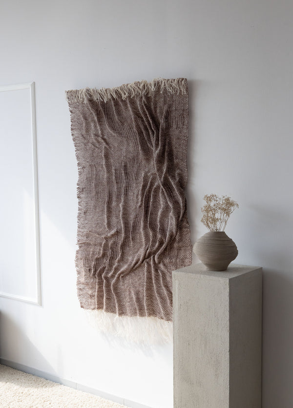 Lutum handwoven wool wall art, view 7