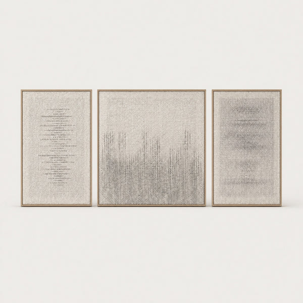 Mist Triptych - Woven Wall Tapestry Set
