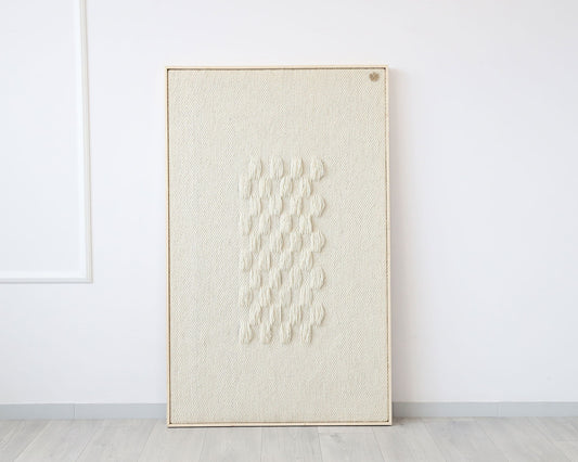 Framed II handwoven wool wall art, view 10