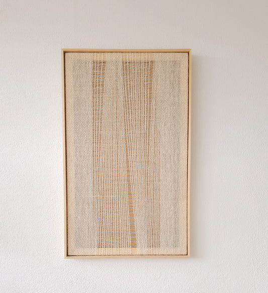 Imperfectio III handwoven wool wall art, view 8