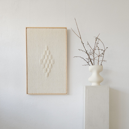 Framed 7 - Woven Wall Hanging - Embodying the Essence of Wabi Sabi