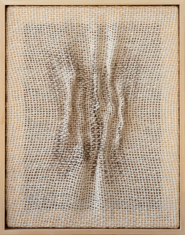 Close-up of Falla wool weave texture and raised detail
