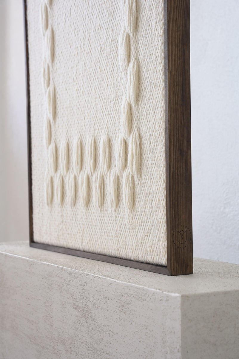Framed III - Geometric Wool Tapestry