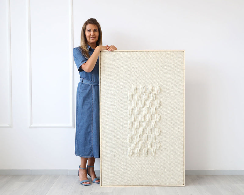 Framed II - Wool Tapestry - Woven Art