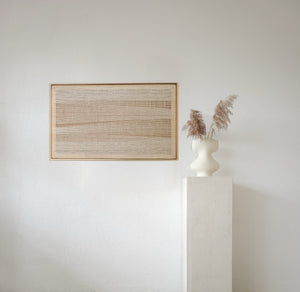 Imperfectio III handwoven wool wall art, view 11