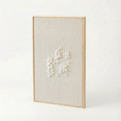 Klit - Framed Wall Tapestry – Natural Wool and Wood Art