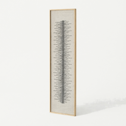 Linea - Tall Framed Wool Art