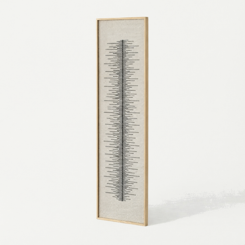 Linea - Tall Framed Wool Art