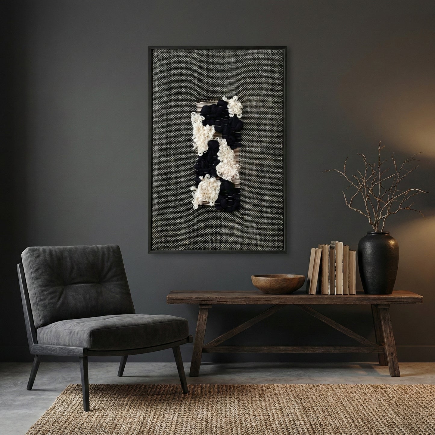 Velmono - Black Woven Wall Hanging