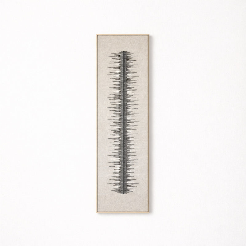 Linea - Tall Framed Wool Art