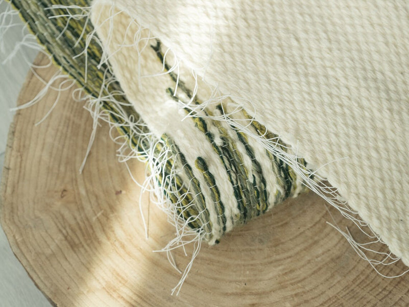 Green Big Wool Zig Zag - Woven Decor