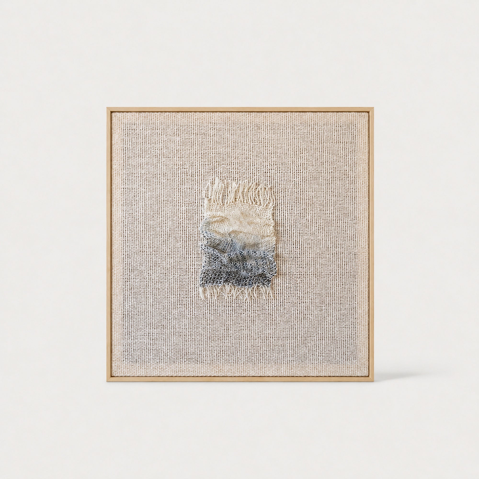 Aestus oak/pine wood-framed handwoven wool wall art by Lale Studio & Shop