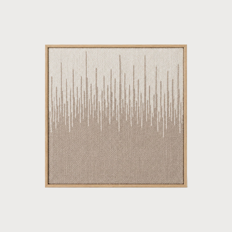 Balanse handwoven two-ply wool wall art in a solid wooden frame by Lale Studio & Shop