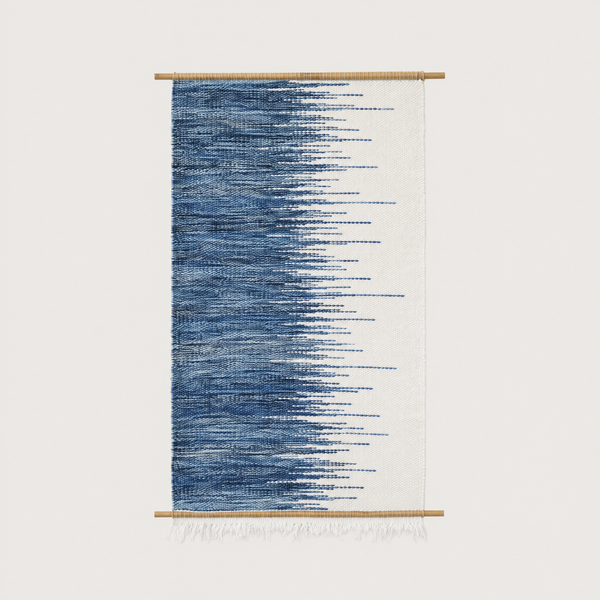 Cielo M - Boho wanddecoratie, blauw wandkleed