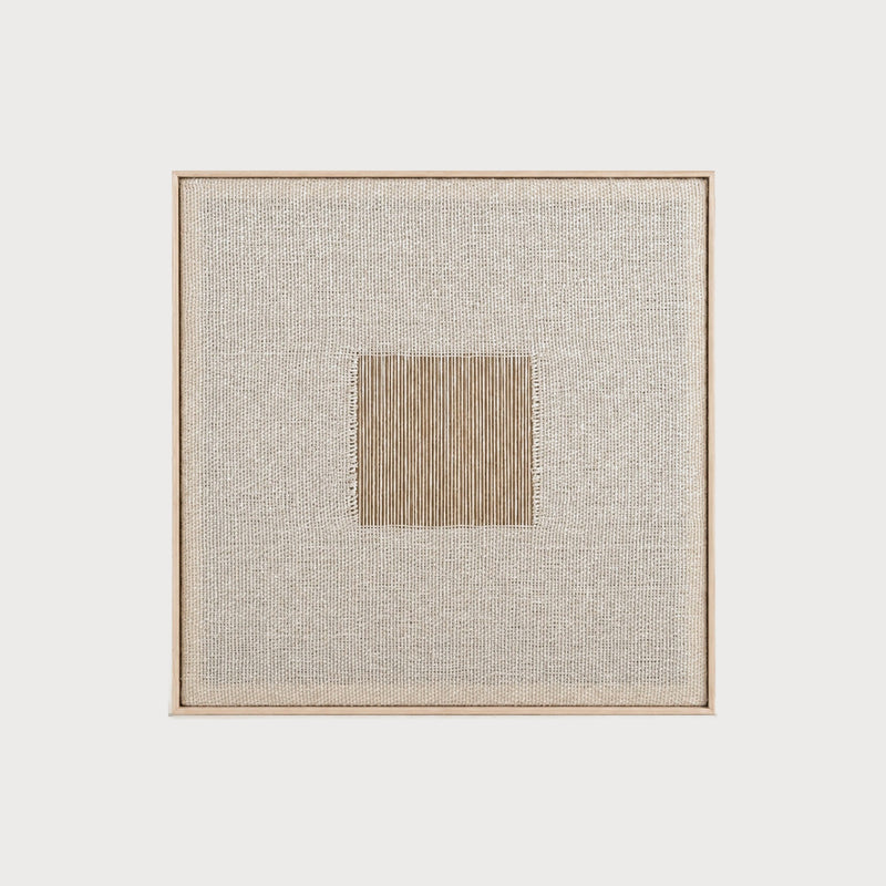 Diskuer framed handwoven two-ply wool wall decoration by Lale Studio & Shop