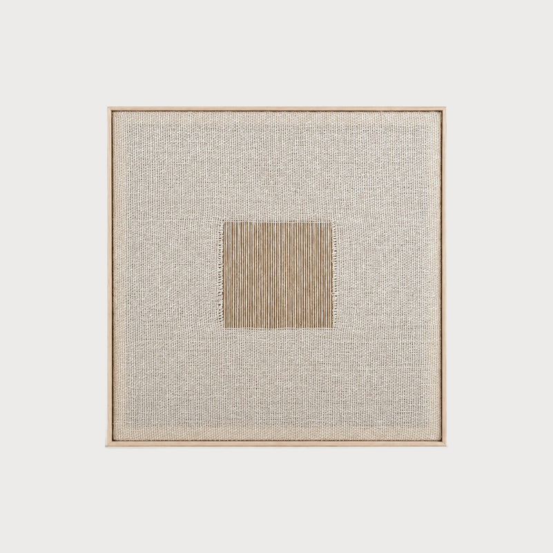 Diskuer framed handwoven two-ply wool wall decoration by Lale Studio & Shop