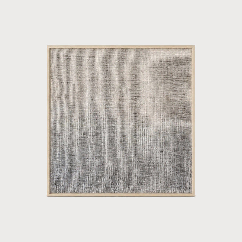 Doc handwoven two-ply wool framed tapestry with hand painted warp by Lale Studio & Shop