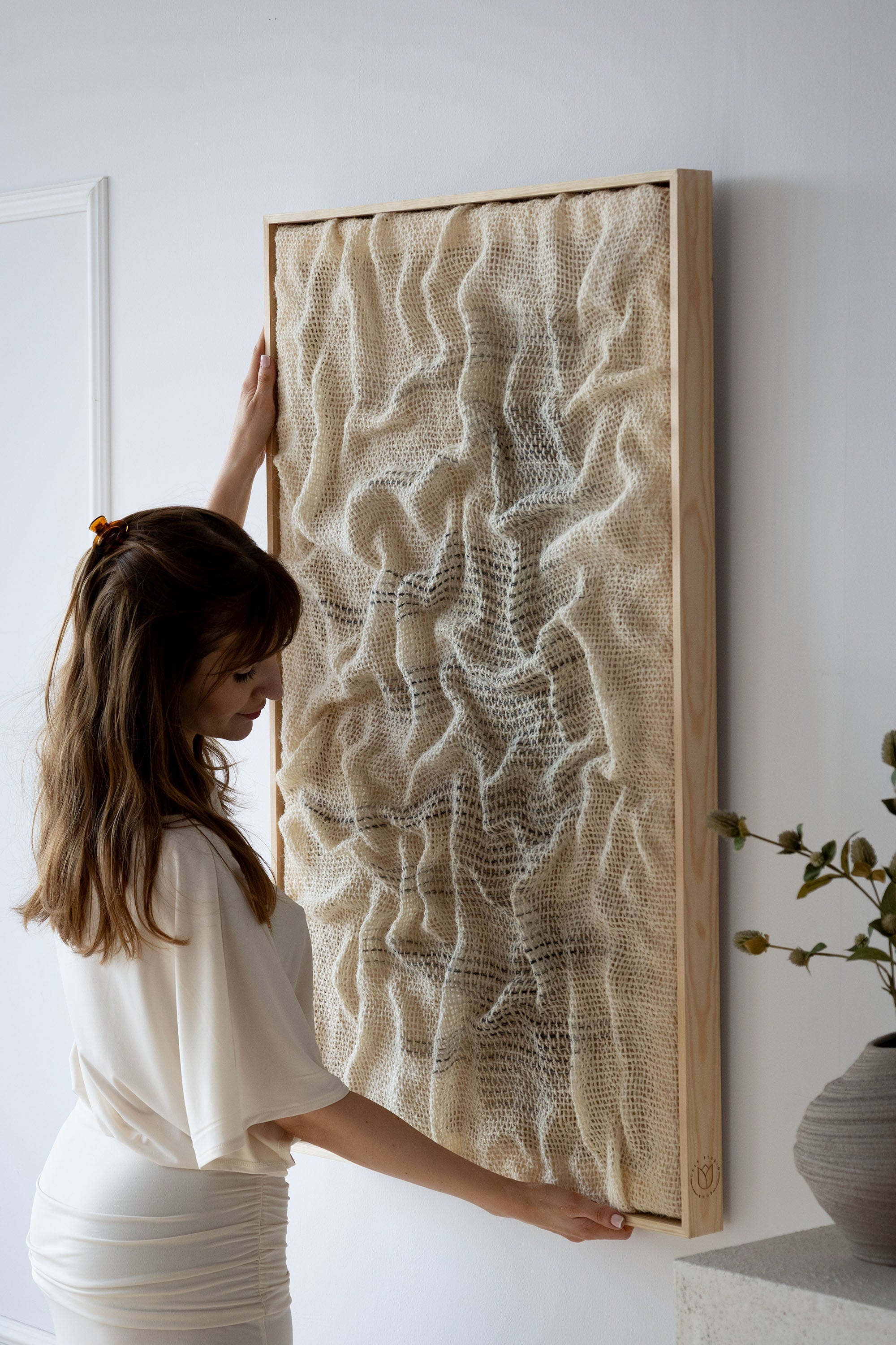 Horizon - Mixed Media Wood Tapestry - Japandi Wall Art – Lale
