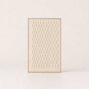 Framed 1 oak/pine wood-framed handwoven wool wall art by Lale Studio & Shop