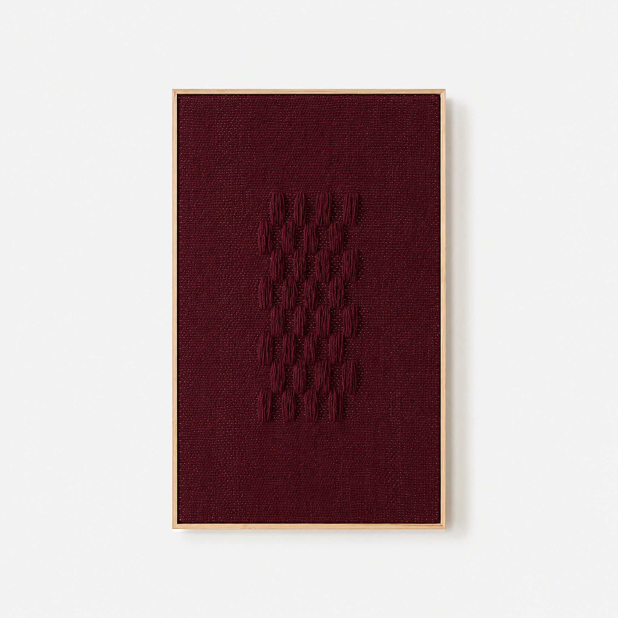 Framed II Wine – Arazzo in lana bordeaux