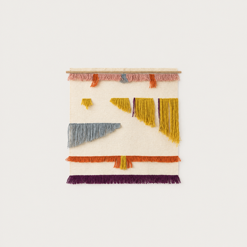 Gelo handwoven wool wall hanging colourful geometric tapestry Lale Studio & Shop