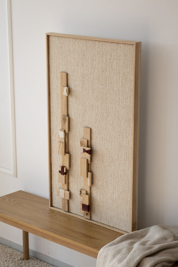Grainline handwoven wool wall art, view 11