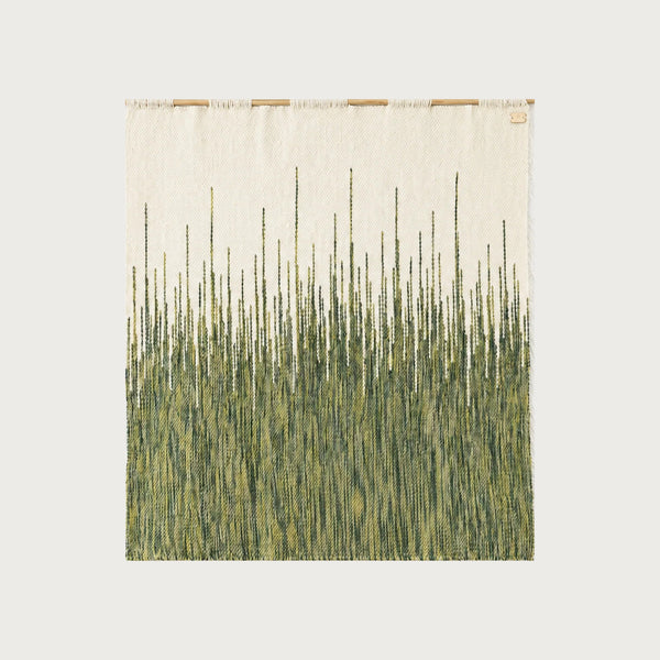Green Big Wool Zig Zag - Woven Decor