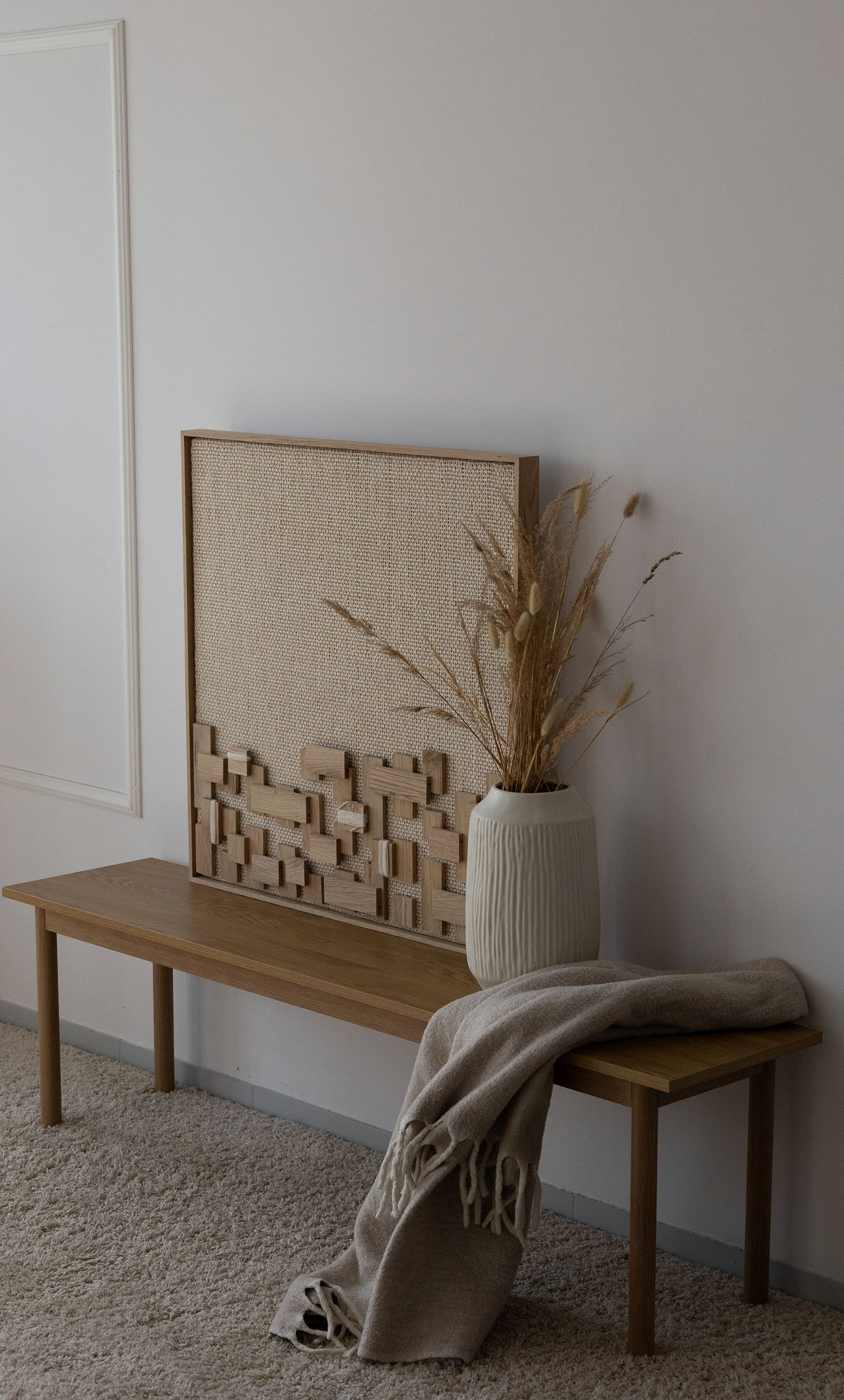 Horizon - Oak & Wool Wall Art | Lale Studio & Shop