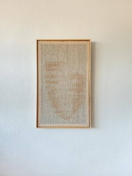 Huek Yellow handmade wool wall art detail by Lale Studio & Shop