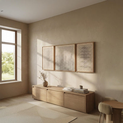 Mist Triptych - Woven Wall Tapestry Set