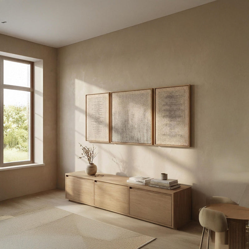 Mist Triptych - Woven Wall Tapestry Set