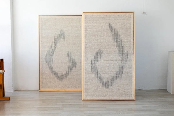 Huek handmade wool wall art detail by Lale Studio & Shop