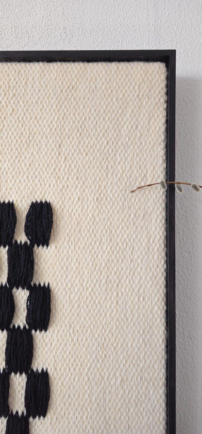 Framed II Black Pattern - Wool Tapestry