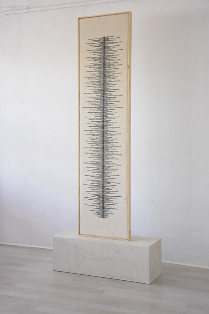 Linea - Tall Framed Wool Art