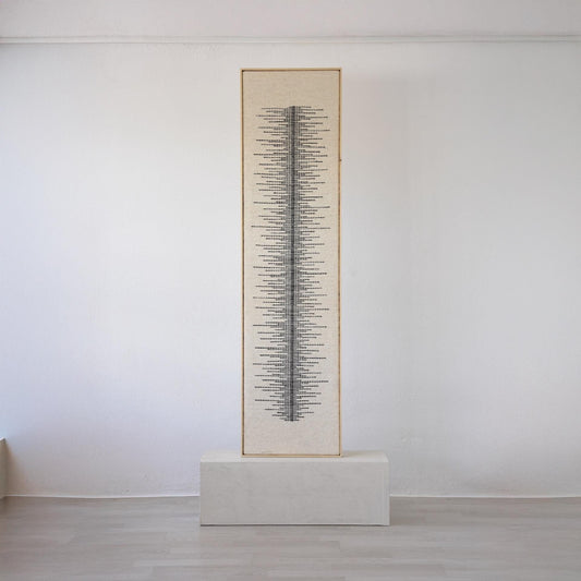 Linea handmade wool wall art detail by Lale Studio & Shop