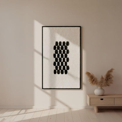 Framed II Black Pattern - Wool Tapestry