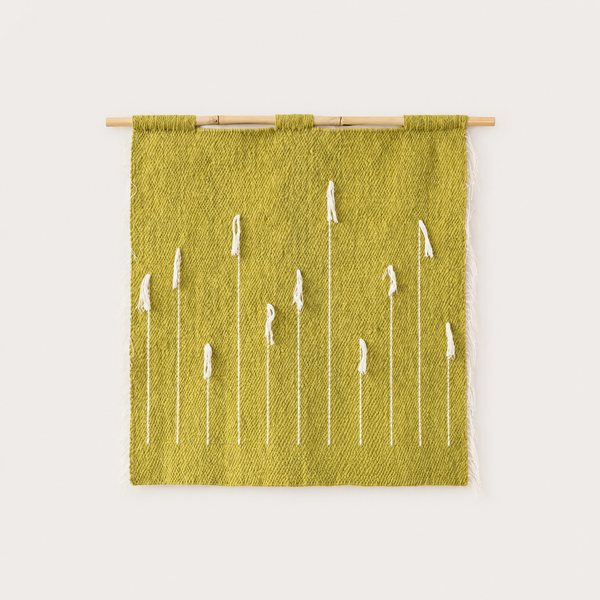 Denti Di Leone - Handwoven Green Wall Hanging