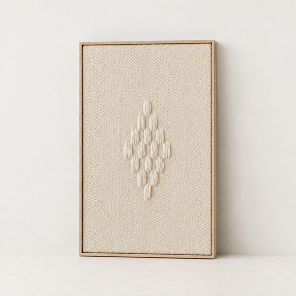 Framed 7 - Woven Wall Hanging - Embodying the Essence of Wabi Sabi