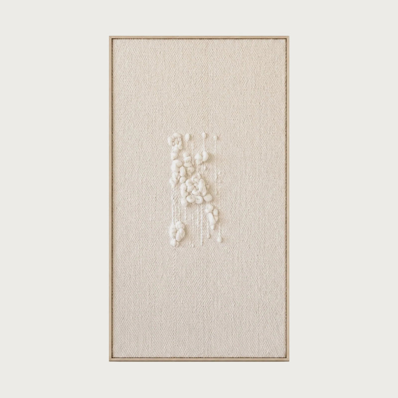 Klit framed handwoven wool wall art natural wood Lale Studio & Shop