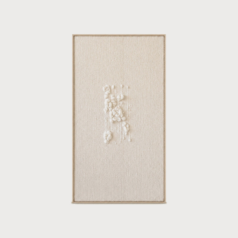 Klit - Framed Wall Tapestry - Natural Wool and Wood Art